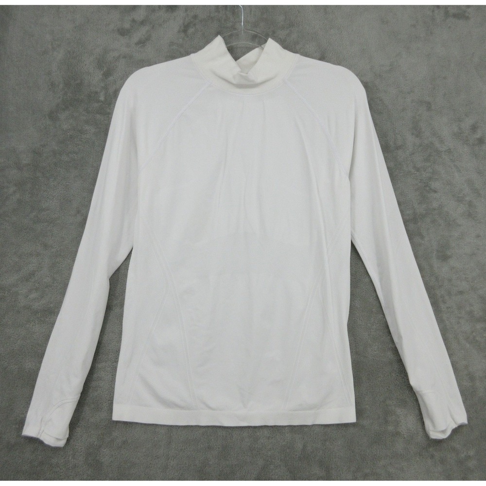 Athleta Shirt Womens Medium Essentials Mock Neck Seamless Athletic Athleisure